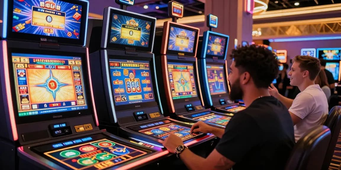 Dynamic online gaming scene showcasing players using spinysoft.co.uk for credit card casino excitement.