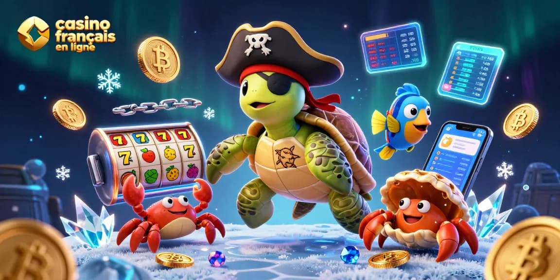 Jouez au casino francais en ligne avec une scène d'illustration captivante incluant des personnages animés.