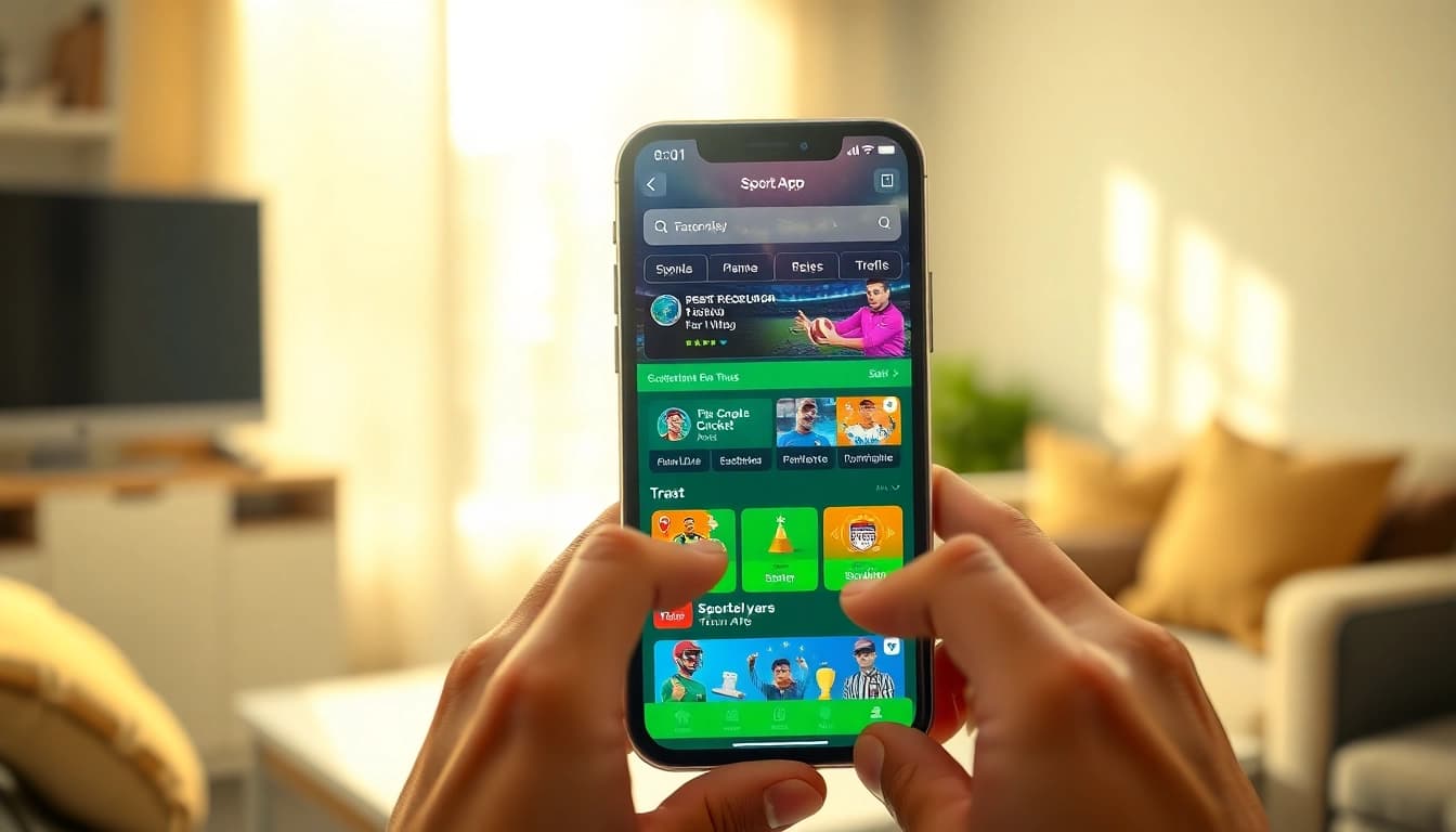Engaging interface of sports betting apps India displayed on a smartphone in a well-lit home.