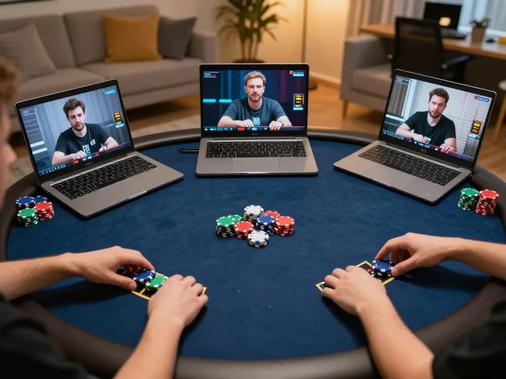 Engaging online poker game on ONEBETASIA, featuring players actively placing bets and colorful chips.