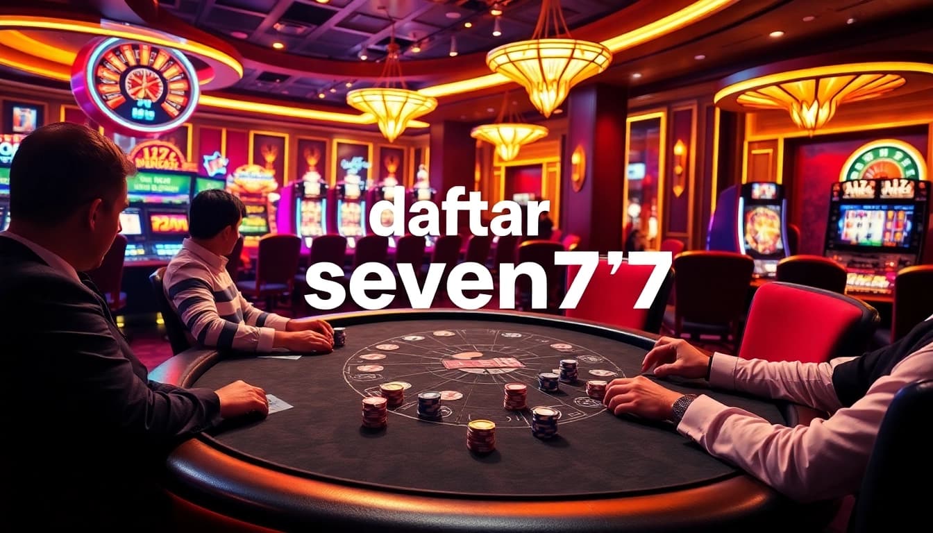 Experience the thrill of casino gaming with daftar seven77 in a luxurious poker scene.