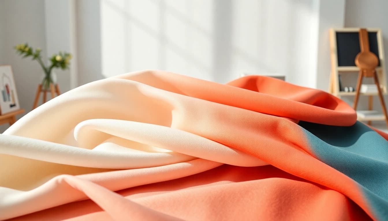 Katoen stoffen in verschillende kleuren, mooi gepresenteerd om textuur en kwaliteit te tonen.