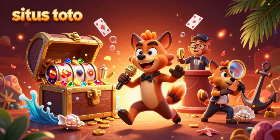 Experience exciting wins at situs toto with immersive 3D casino characters and vibrant game elements.