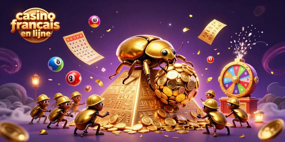 Jouez à un casino français en ligne avec des machines à sous et des billets d'or flamboyants !
