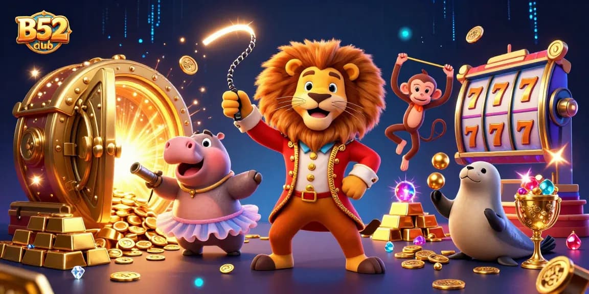 Engage in thrilling gameplay at B52club with vibrant characters and dazzling casino treasures.