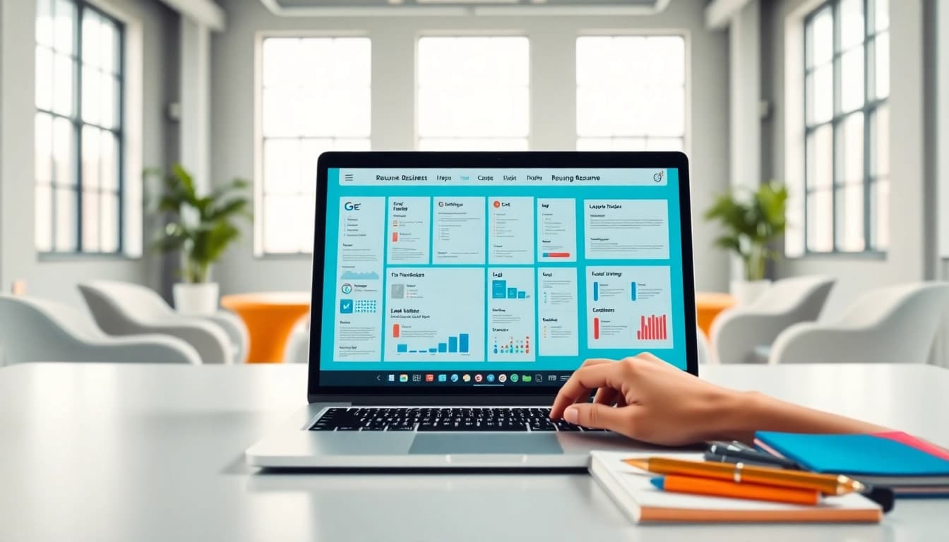 Creating a standout Resume Builder interface with elegant templates and a professional workspace.