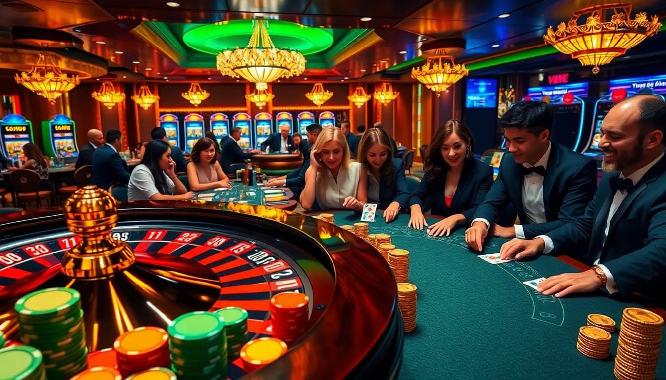 Vivez l'excitation au meilleur casino en ligne 2026 avec des joueurs profitant du blackjack et de la roulette.