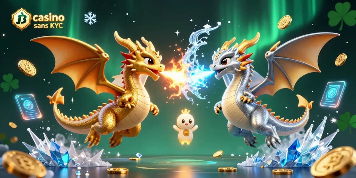 Plongez dans l'univers des crypto casinos sans KYC avec cette scène captivante d'éléments de jeu dynamique.
