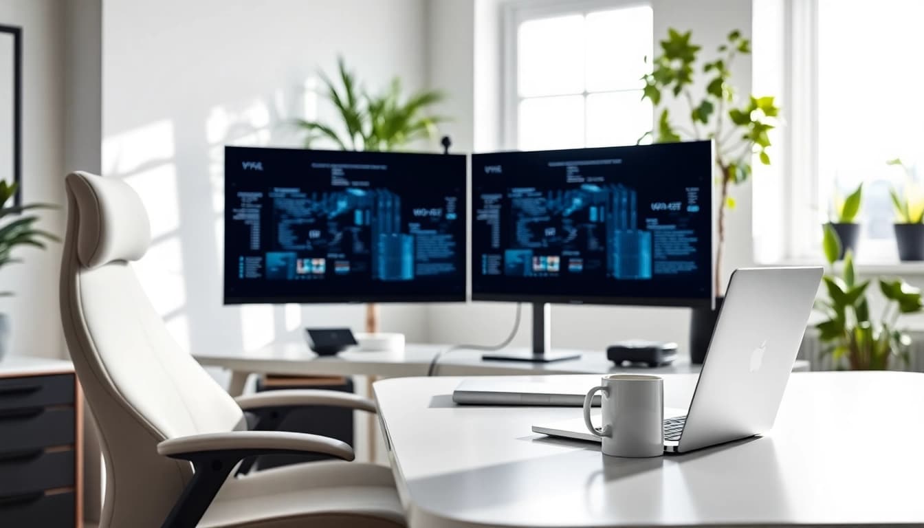 Enhance your productivity with residential it support in a modern home office.