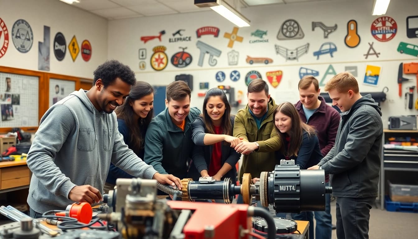 Students collaborating on projects at Trade School Knoxville TN showcasing hands-on learning.