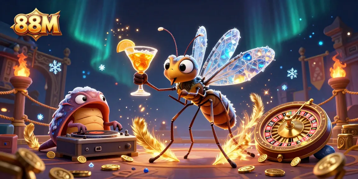 Spin the golden roulette wheel with 88M's animated casino mascot and thrilling gaming elements.