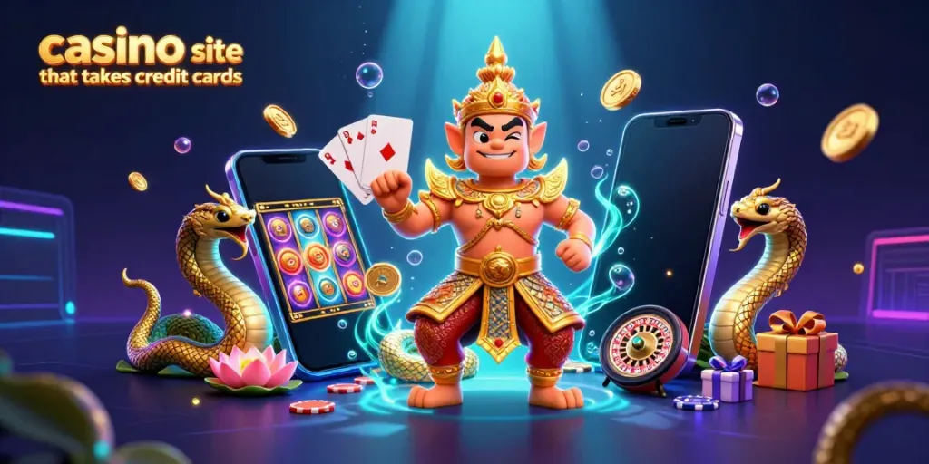 Engage with our casino site that takes credit cards showcasing vibrant slot games and unique characters.