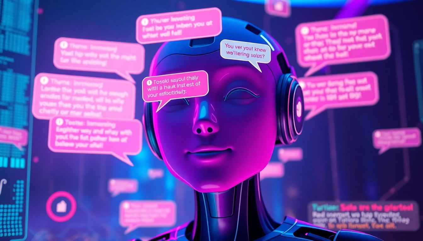 Immersive ai sex chat interface showcasing playful dialogue and friendly AI character interactions.