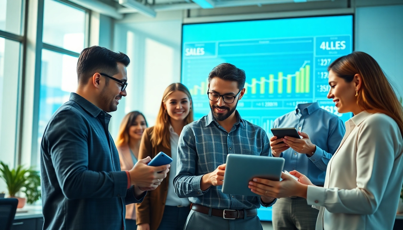 Discover top platforms to hire sales professionals through collaborative teams in a vibrant office.