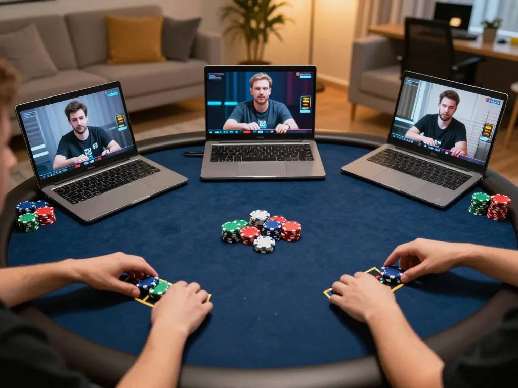 Engaging online poker game on ONEBETASIA, featuring players actively placing bets and colorful chips.