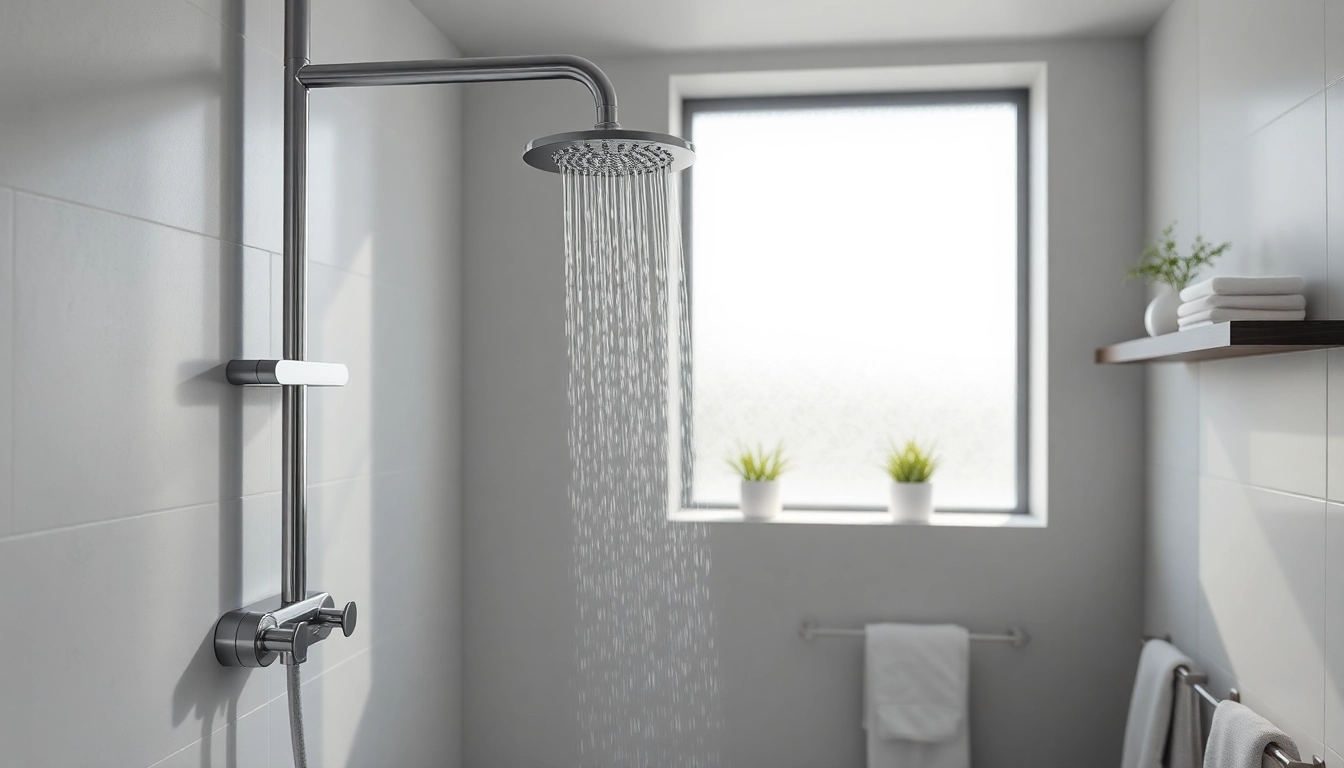 Beautiful modern shower uk showcasing sleek design and serene bathroom ambiance.