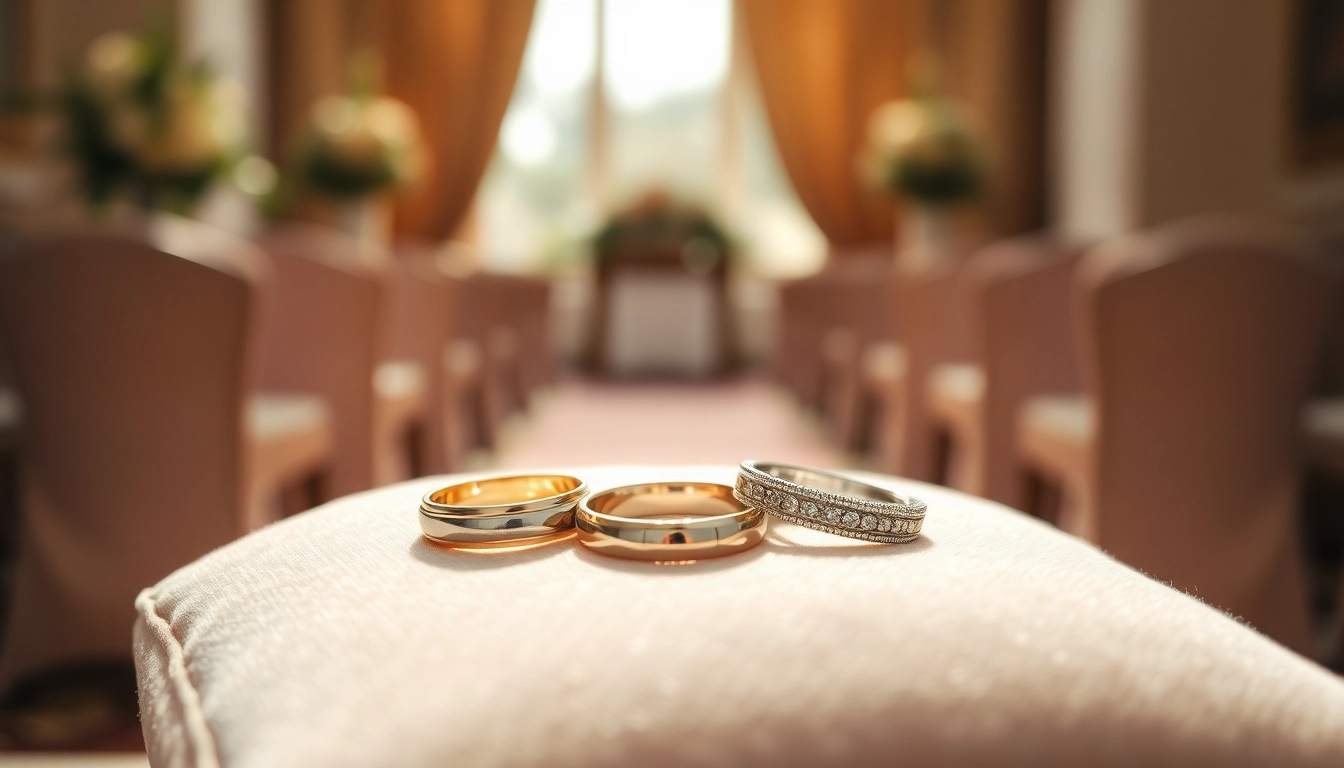 Showcasing stunning mens wedding rings designed for elegance and commitment in a romantic setting.