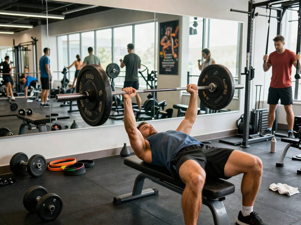 Engaged athlete lifting weights during training, showcasing anabolizzanti online benefits in fitness.