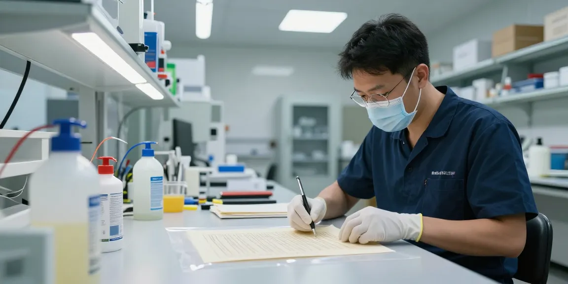 Gỡ bỏ bóc sổ đỏ ép plastic trong một phòng thí nghiệm phục hồi tài liệu chuyên nghiệp.