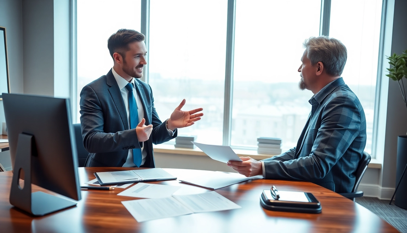 Experienced truck accident attorney Clearwater advising a client in a modern office setting.