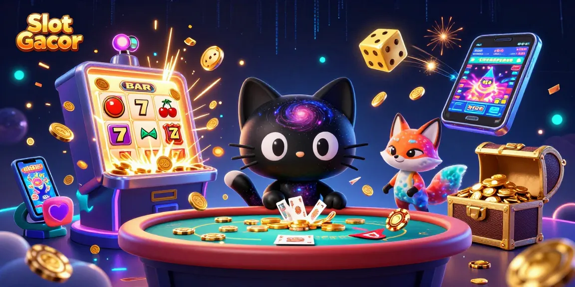 Mainkan Slot Gacor dengan berbagai simbol menarik di tabel kasino yang penuh warna.