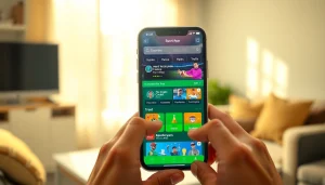 Engaging interface of sports betting apps India displayed on a smartphone in a well-lit home.