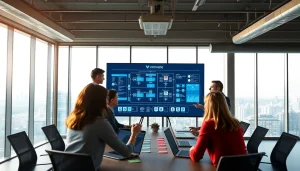 Enhance your business with VMware Consulting showcasing experts collaborating in a modern workspace.