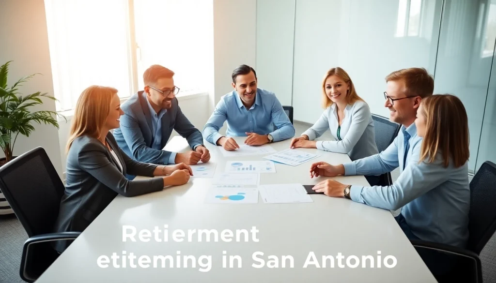 Plan for retirement planning San Antonio with a focused team in a bright office.