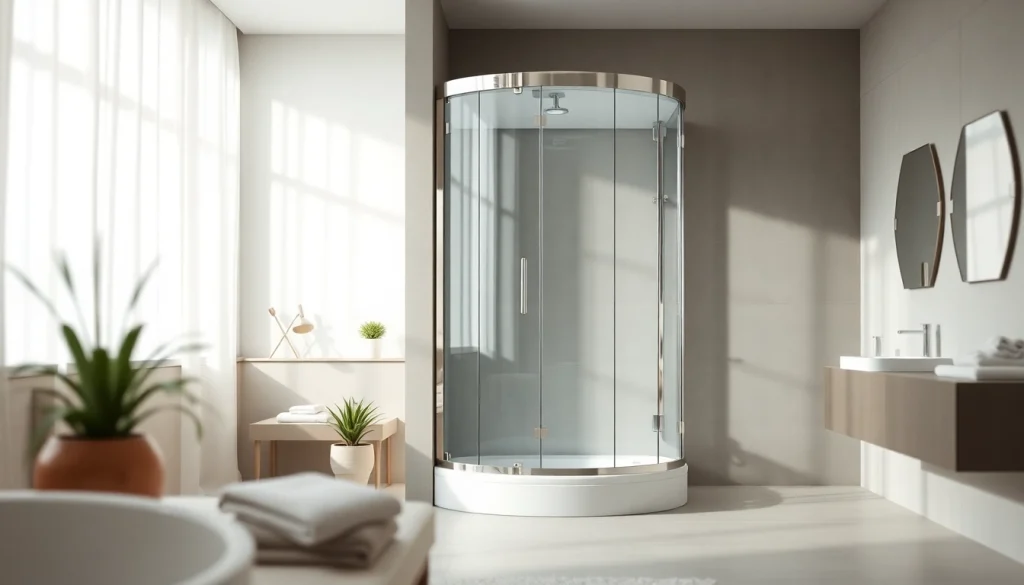 Genießen Sie die elegante sonni Duschkabine in diesem ästhetischen Badezimmer-Design.