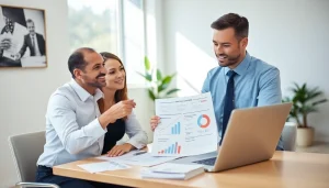 카드 한도 현금화를 설명하는 금융 컨설턴트와 클라이언트의 대화 장면