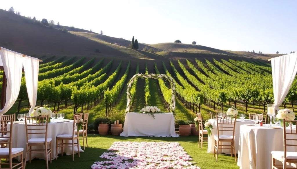 Plan the perfect Clarksburg Wedding Venues with elegant outdoor settings and stunning vineyard views.