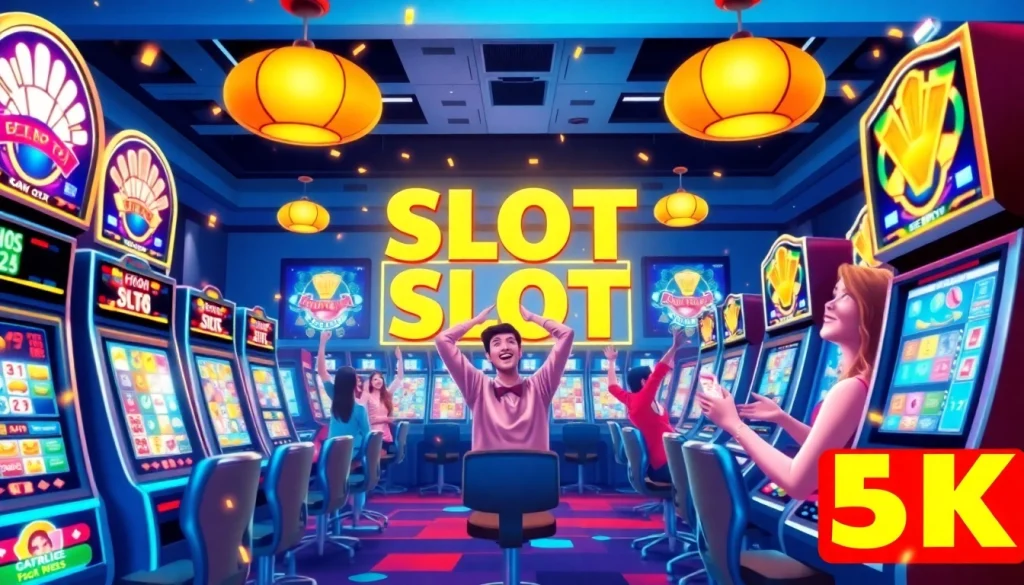 Rayakan kemenangan dalam permainan slot depo 1k dengan antarmuka digital yang ceria.