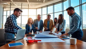 Dynamic collaboration at the Southern California Contractors Association meeting, showcasing teamwork and innovation.