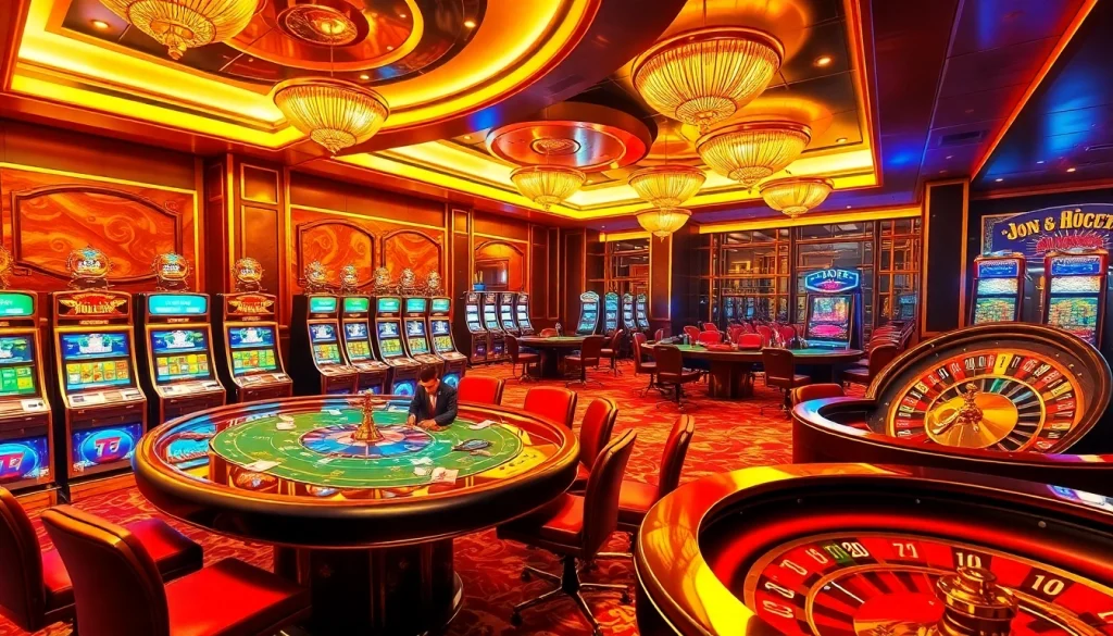 Engage with NOHU90's lively casino experience featuring poker and slot machines.