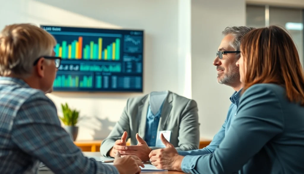 How do loan terms affect the cost of credit? Discussing loan terms with a financial advisor in a bright office.