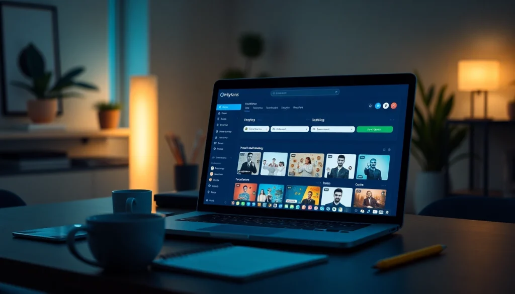 Best OnlyFans finder in 2025 interface displayed on a modern laptop.