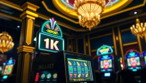 Menangkan slot deposit 1k di mesin slot dengan atmosfer kasino yang memikat.
