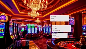 Pemain yang bersemangat merasakan sensasi permainan Slot Depo 5rb di lingkungan kasino yang dinamis.