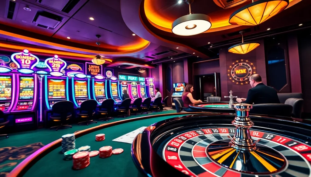 Players enjoy the excitement of winning at Gopay88 in a luxurious casino environment.