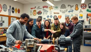 Students collaborating on projects at Trade School Knoxville TN showcasing hands-on learning.