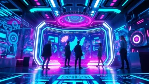 Engage with character ai nsfw in a futuristic chat interface surrounded by digital elements.