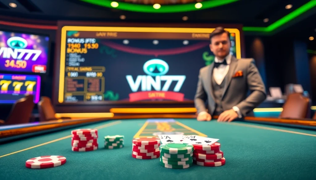 Join the action at VIN777.green with vibrant poker chips and high-stakes gaming excitement.