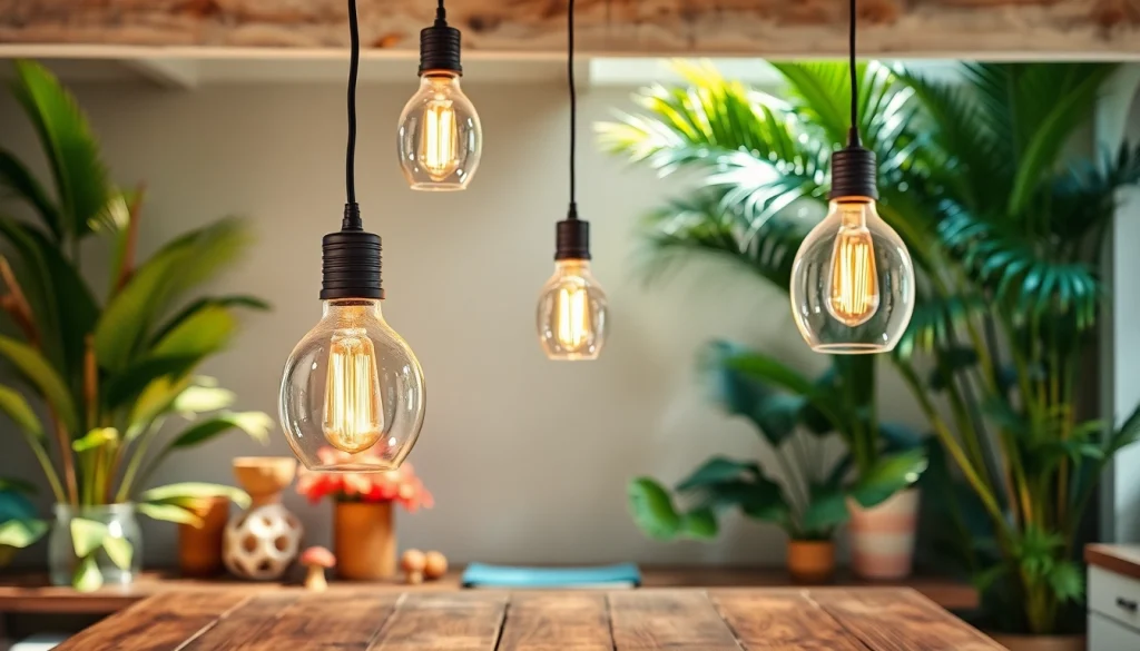 Enhance your space with stylish island lighting for a vibrant kitchen atmosphere.