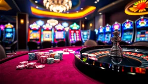 Découvrez l'excitation du casino en ligne Français avec des tables de poker vibrantes et des roulettes.