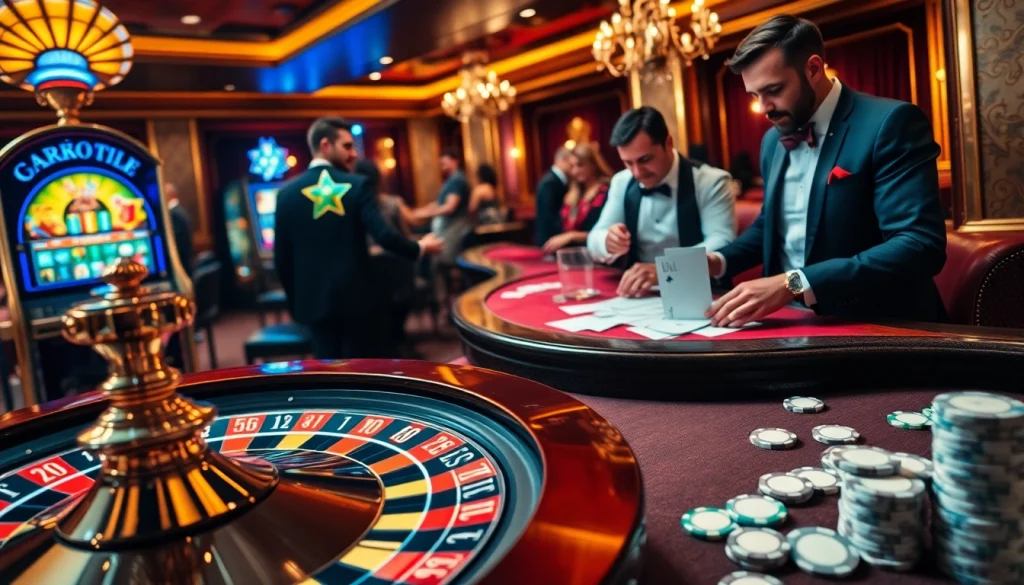 Découvrez l'excitation du meilleur casino en ligne 2026 avec des tables luxueuses et des visuels de jeu vibrants.