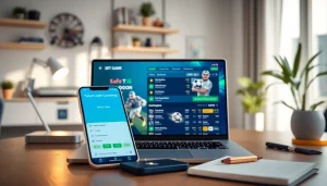 Engaging digital betting platform screenshot showcasing 토토스토리 website with safe user interface and smart device notifications.