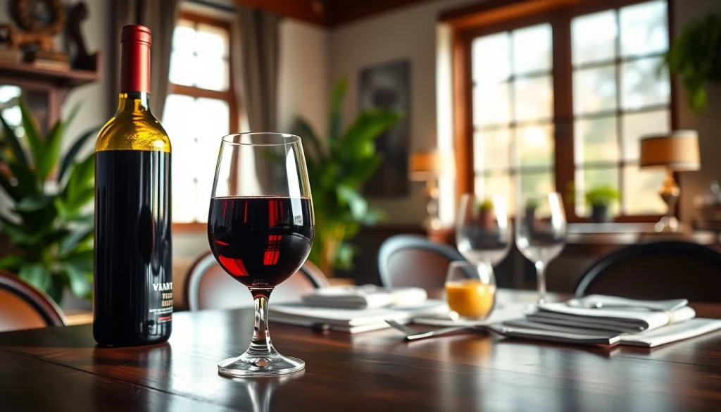 Experience the elegance of petite sirah in a fine dining setting with a rich glass of wine.