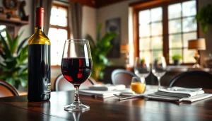 Experience the elegance of petite sirah in a fine dining setting with a rich glass of wine.